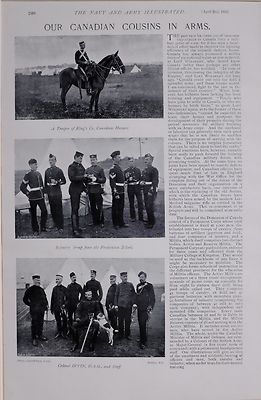 1897 BURENKRIEG KANADISCHE HUSAREN OBERST IRVIN D.A.G UND STAFF FREDERICTON SCHULE 
