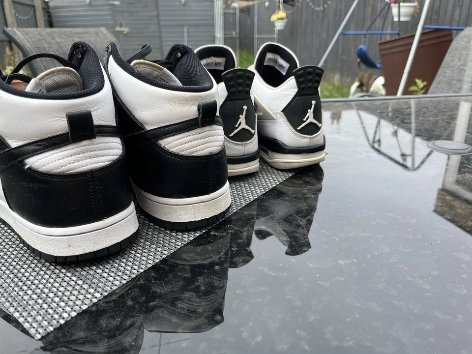 Size 10.5 - Nike Dunk High Black White, photo 2 of 5