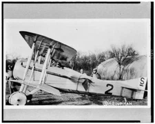 8" x 10" Photo 1916 Georges Marie Guynemer with Airplane
