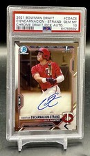2021 Bowman Draft Chrome Christian Encarnacion-Strand Auto PSA 10 Gem Mint REDS