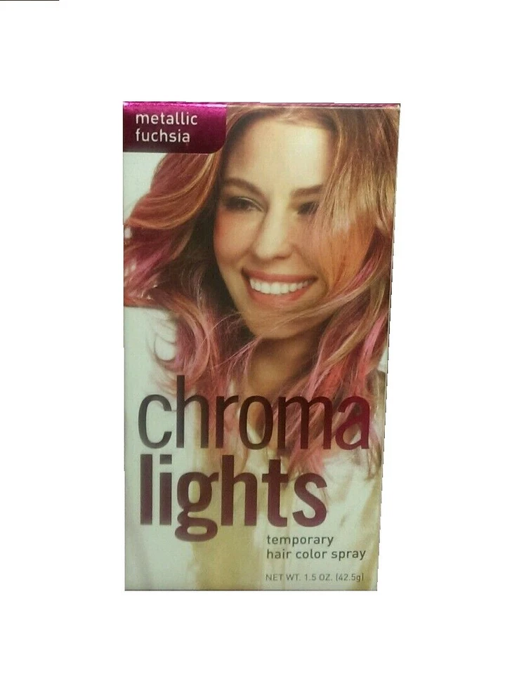 1X Chroma® Lights Spray de Color Temporal para Cabello Metálico Fucsia 1.5oz Foto 3 de 3