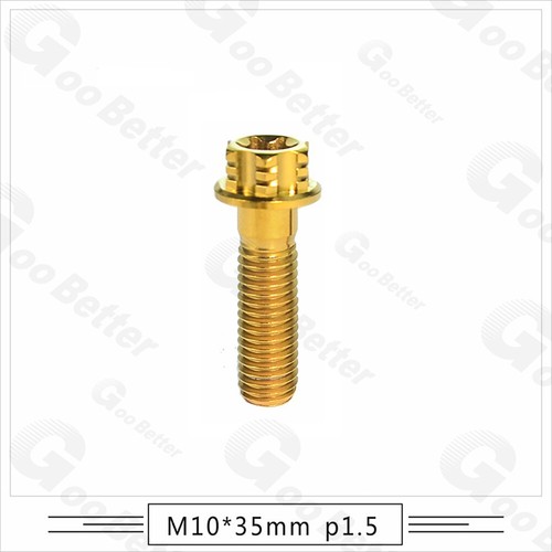 M10 Titan Flanschkopf T50 Torx Schraube Doppelantrieb Gold 1,25/1,5 mm Gewinde - Bild 11 von 30