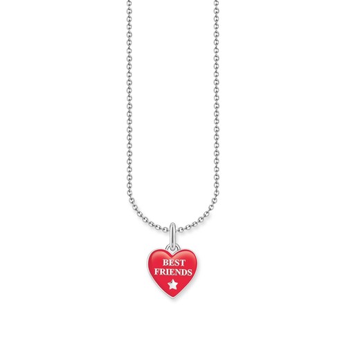 Thomas Sabo Gioiello Di Con Best Friends Ciondolo a Forma di Cuore Argento