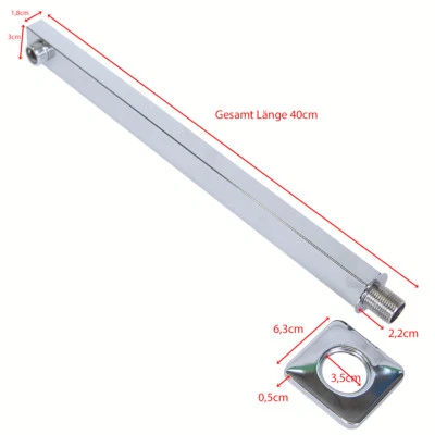 40cm Bras Axial Console Murale Métal Chromé Pour ,Pomme de Douche Barre ( arm M2 - Photo 1/4