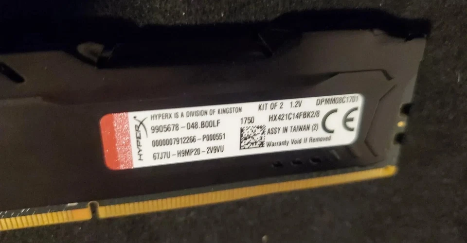 HyperX Fury 8GB (2 x 4GB) DDR4 2133MHz CL14 PC4-17000 DIMM Desktop Memory - Image 3 of 3