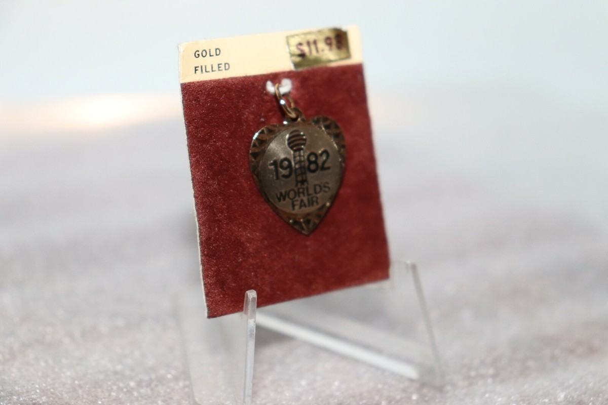 1982 World's Fair Sunsphere Knoxville 12K G.F. Sweet Heart Pendant