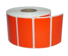Red 2.25"x1.25" Direct Thermal Labels | Use w/ Zebra Munbyn Rollo | 1000 Labels