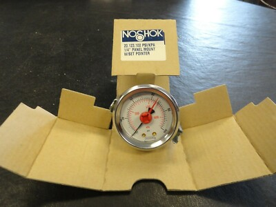 #ad #ad NOSHOK PRESSURE GAUGE 100 PSI KPA 20.123 W SET POINT MARINE BOAT $14.98