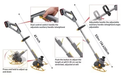 PATIOX CORDLESS ELECTRIC WEED TRIMMER / RECHARGEABLE / 4.0 Ah .... - Image 3 of 4
