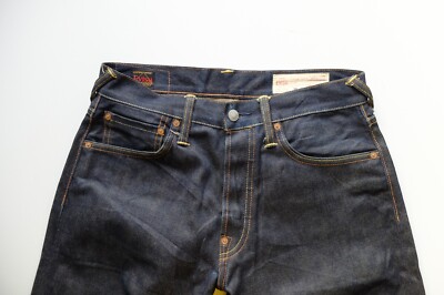 Evisu No.3 diacock machinery illustrated blue denim jeans W29 L32
