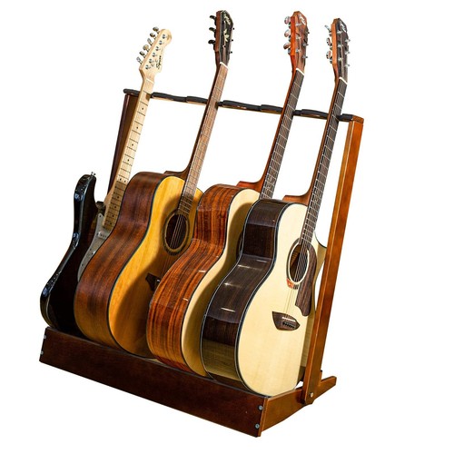 Guitar Rack for Multiple Guitars, Hardwood Guitar Stand Folding Guitar