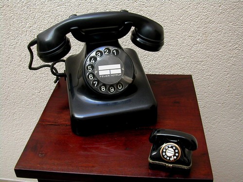 Wählscheiben Telefon Post W48 10.62 Krone true vintage 1962 alt schwarz Bakelit - Photo 20/23