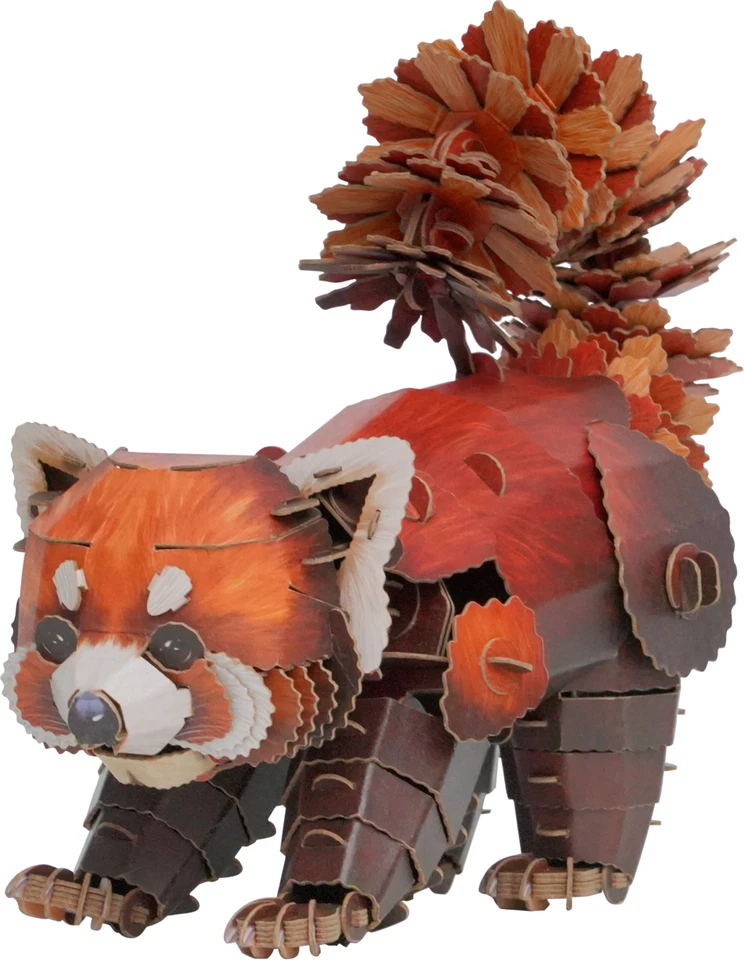 MakeBug B0013 Red Panda 3D Kraft Paper Puzzle - Image 3 of 4