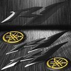6" Black R1 3D Logo Emblem + 2" Fairing/Fender Badge Sticker for YZF-R1/R1S Gold