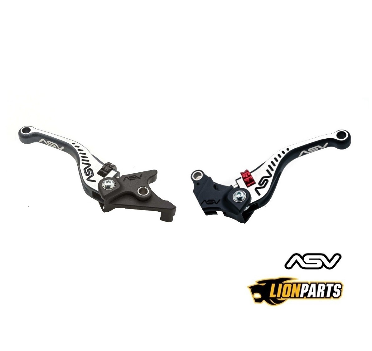 ASV Black Bicolore Shorty Brake+Clutch Levers For Kawasaki ASV Black Bicolore Shorty Brake+Clutch Levers For Kawasaki