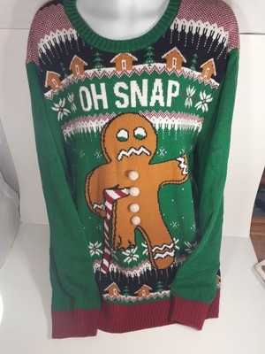 oh snap gingerbread man sweater