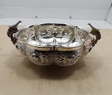 Vintage Sanborns Mexico Sterling Silver Aztec Bowl 4 Inch