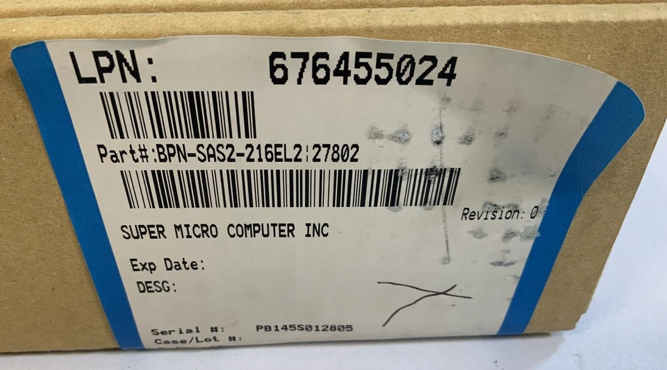 Supermicro BPN-SAS2-216EL2 12Gb/s 24-Port 2.5" Server Expander Backplane-O2B - Image 3 of 3