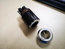 1x Hifi AC Pure copper Rhodium IEC Female Power Plug Carbon Fiber Connector