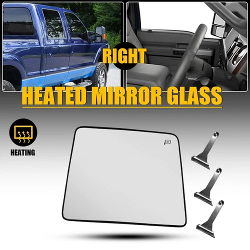 Passenger For 2008-2016 Super Duty F250 350 450 Tow Mirror Glass Upper Heated PY