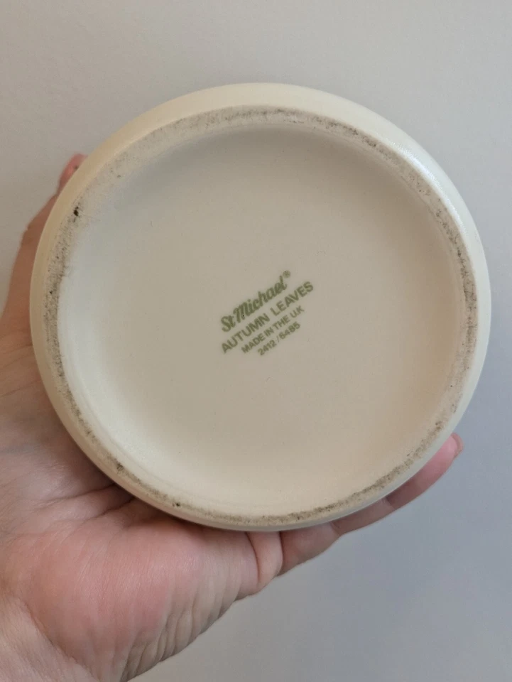 Vintage Marks & Spencer Autumn Leaves Utensil Jar 16.5cm - Image 2 of 4