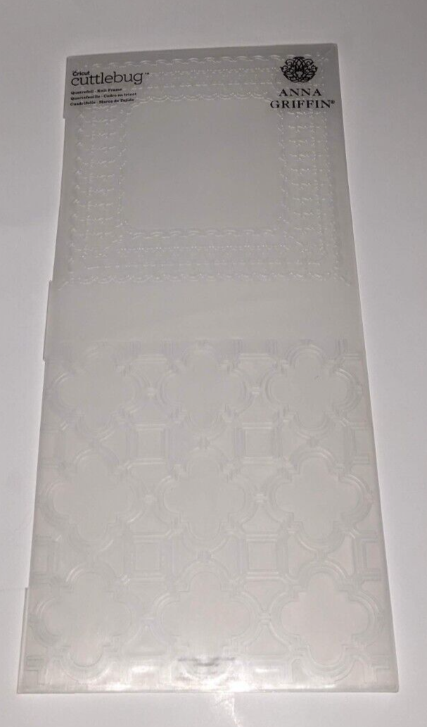 Cricut Cuttlebug Embossing Folder Pattern QUATREFOIL KNIT FRAME