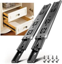 AOLISHENG 1 Pair Full Extension Drawer Slides Rails 14 In