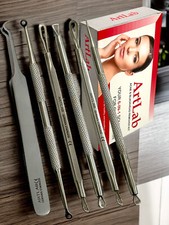 Pimple Popper Face Blemish Remover Tools Set of 6 Piece With Tweezers