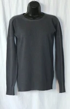 HOLT RENFREW Grey Cashmere Rnd Nck Swtr Chest 34 Inches 24 In Long Sz M EXC