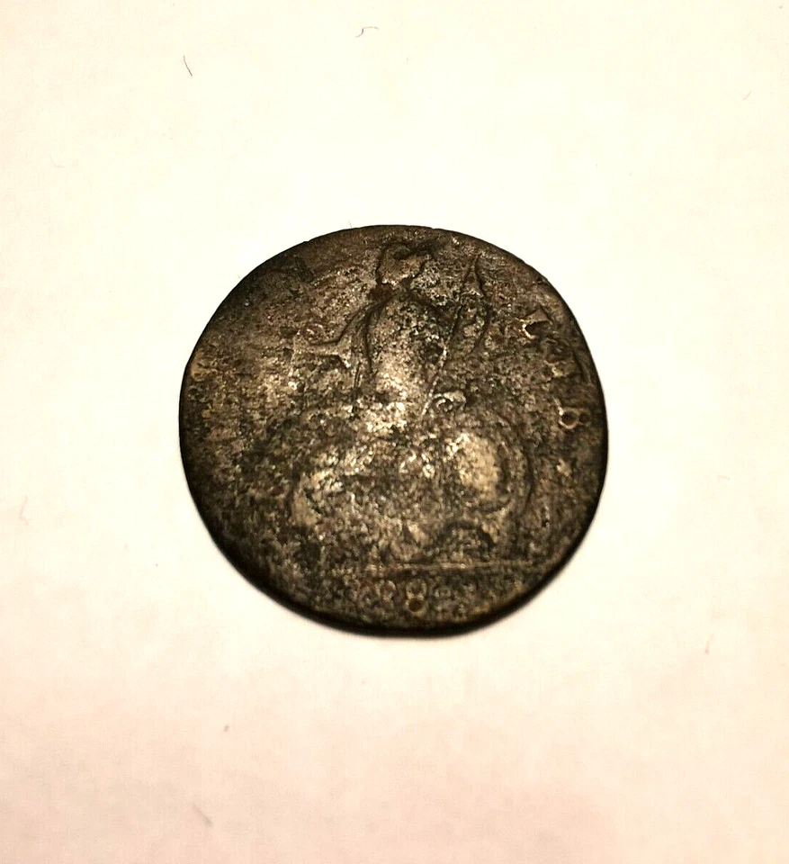 Moneda Cooper de 1/2 centavo Connecticut de Estados Unidos 1788 "busto enviado a la derecha" M2-D R1 Foto 2 de 4