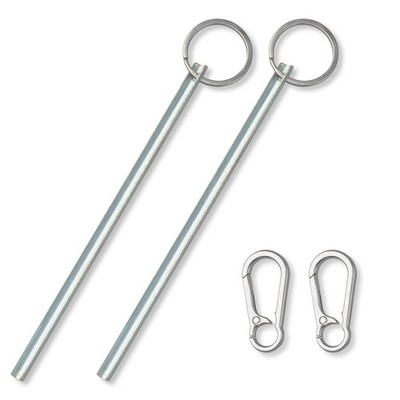 Small Half Moon Elevator Door Keys, Silver Buckle, 2-Pack