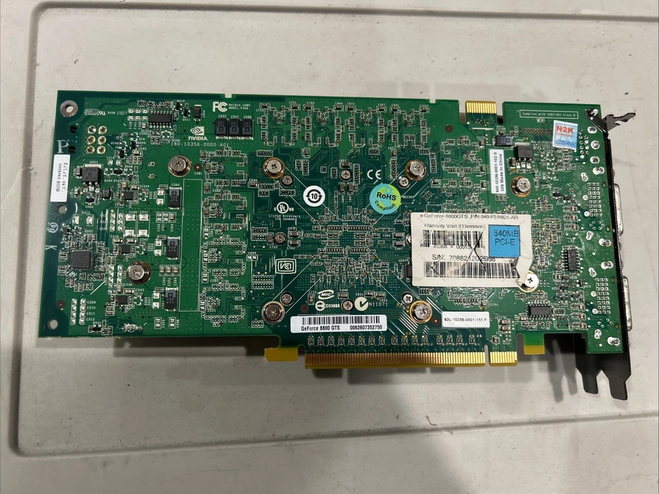 EVGA E-GEFORCE 8800 GTS 640MB VIDEO GRAPHICS CARD PCI-E 640-P2-N821-AR - Image 3 of 4