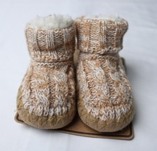 BearPaw Unisex Baby Slip-On Fleece Lined Slippers AC2 Brown Size: US: 0-6M