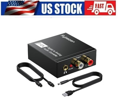 Convertidor De Audio Digital A Analogo Para Tv Con Cable Optico Coax 3.5mm Y NEW