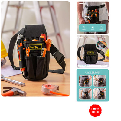 Werkzeugtasche mit Gürtel Baffect 600D Oxford 4 Tragemöglichkeiten