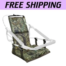 Premium Adjustable Tree Stand Seat with Noiseless Fabric for Camouflaged Comfort