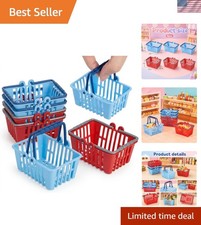 Set of 6 Mini Shopping Baskets - Perfect for Dollhouses and Themed Parties