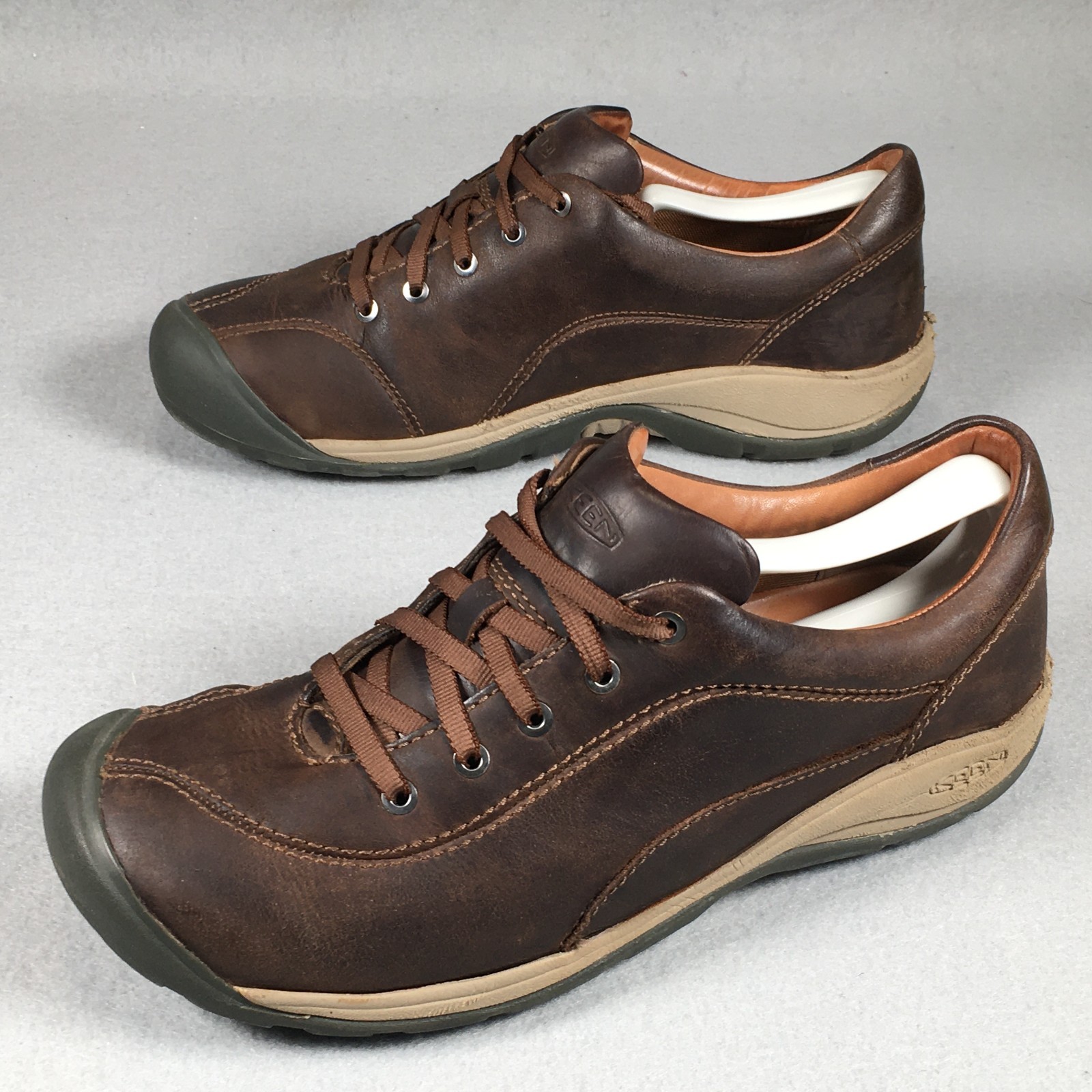 Keen Presidio II scarpa sneaker casual da donna in pelle marrone 1018318 larghezza 9 5