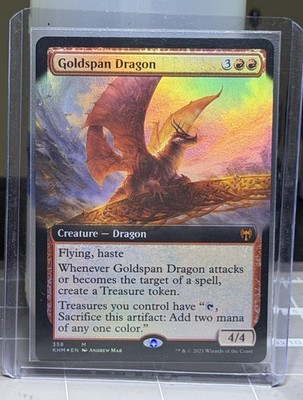Goldspan Dragon (Extended Art) Kaldheim Foil