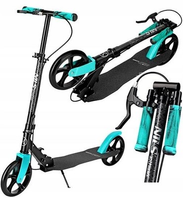 City Roller Rollerblade Kinder Erwachsene 100kg Klappbar Bremse Turkis