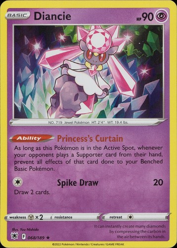 Pokémon TCG Astral Radiance Diancie 068/189