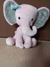 Bedtime Originals Twinkle Toes Pink Plush Elephant Stuffed Animal 10 Inch- Hazel