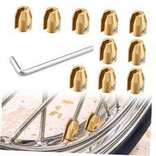 10 Pcs Brass Motorcycle Reusable Wheel Spoke Weight with Hex Key, 0.79 oz