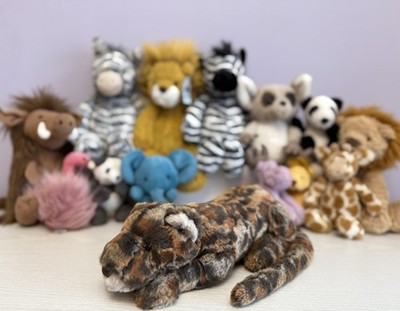Jellycat sehr seltener kleiner Livi Leopard im Ruhestand, Top Zustand, original