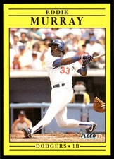Eddie Murray 1991 Fleer #214 Dodgers MLB READ FREE SHIPPING AutographDen