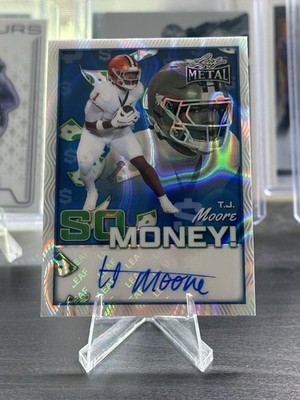 2025 Leaf Metal TJ Moore Auto /12 So Money Blue Lava Clemson Card #SM-TJM