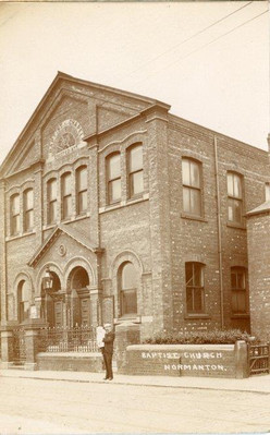 ECHTFOTO-POSTKARTE DER BAPTISTENKIRCHE, NORMANTON (BEI WAKEFIELD) WEST YORKSHIRE
