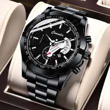 Sleek, minimalist, and stylish black watch