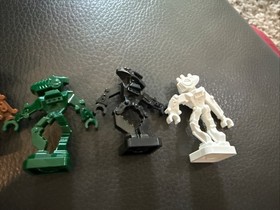 Lego Mini Bionicle Set Of 5 Red Brown Green Black White