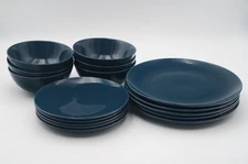IKEA Fargrik Dark Turquoise 21963 Stoneware Dinner/Salad Plate, Cereal Bowl PICK